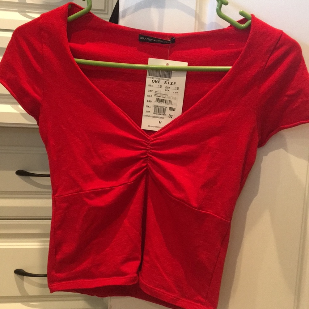 Red Gina top from brandy Melville
